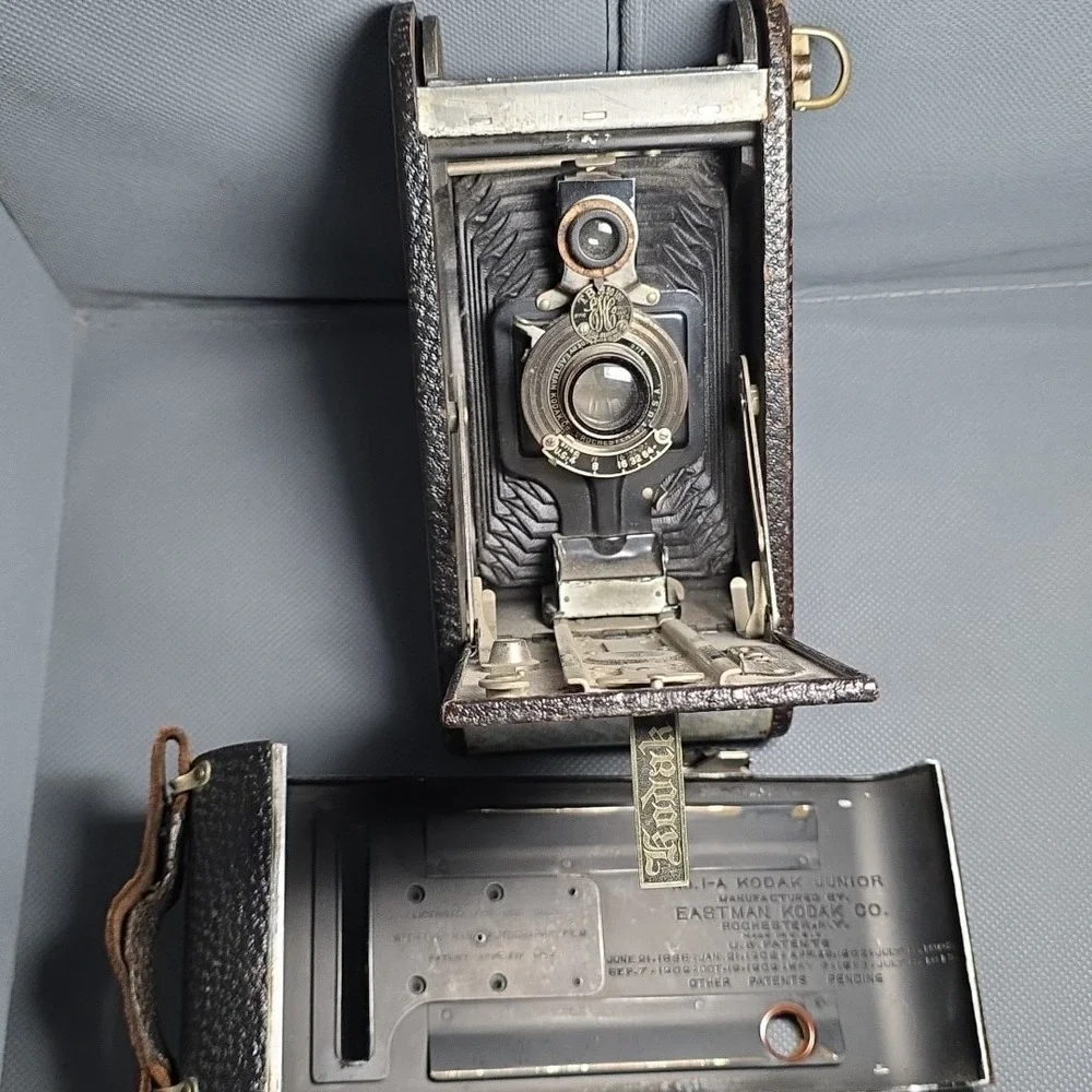 Kodak No 1A Pocket‎ Folding Camera Junior Pat. 07 08 1913 Bellow Antique Clean